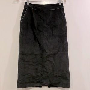 Ann Taylor LOFT suede pencil skirt